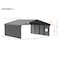 Arrow Storage Products Galvanized Steel Carport, W/ 2-Sided Enclosure, Compact Car Metal Carport Kit, 20'x20'x9', Eggshell CPH202009ECL2 - alternate 8